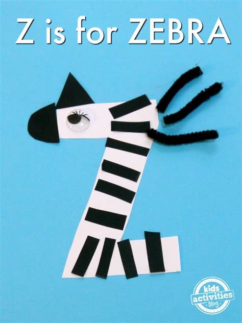 Z is for Zebra Craft - Preschool Z Craft | Kids Activities Blog