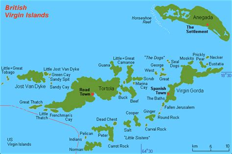 Map of British Virgin Islands (Island Names) : Worldofmaps.net - online ...