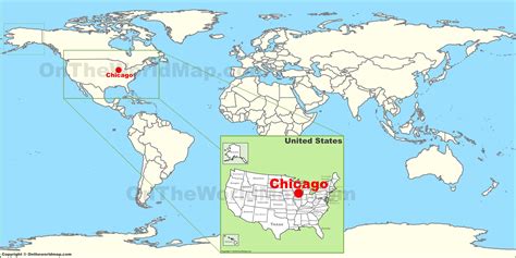 Chicago on the World Map - Ontheworldmap.com