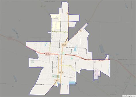 Map of Sylvester city, Georgia - Thong Thai Real