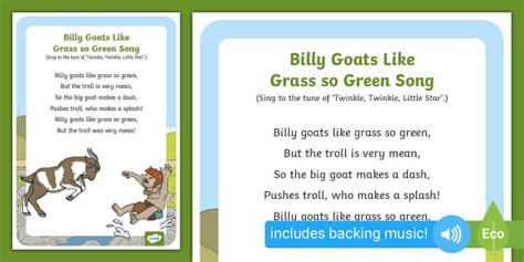 Billy Goats Like Grass So Green Song (teacher made) - Twinkl