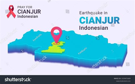 Map Design Cianjur District Indonesia Earthquake Stock Vector (Royalty Free) 2229471609 ...