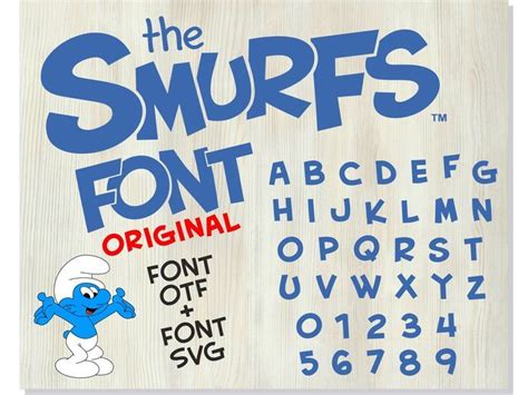 Smurfs font otf, Smurfs font svg, Smurfs install font, Smurfs letters ...