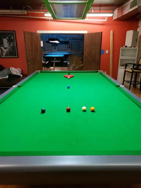 That talked about setting up the snooker table for years and now it's a reality! : billiards