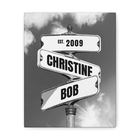 DIGITAL FILE ONLY Vintage Street Sign Personalized Premium Canvas - Etsy