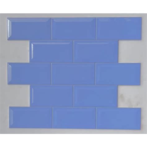 Al Blue Bevelled Subway Tile 4 Inch * 8 Inch