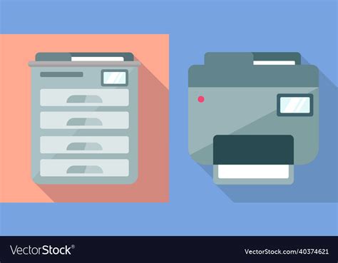 Office printer and multifunction device flat icon Vector Image