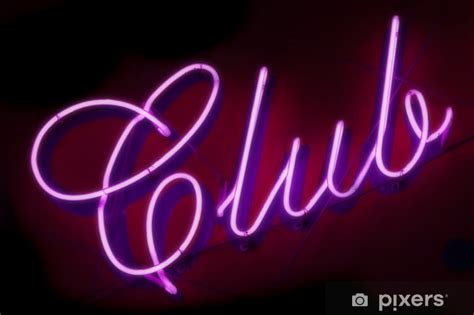 Wall Mural club neon sign - PIXERS.US