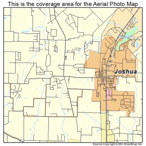 Aerial Photography Map of Joshua, TX Texas