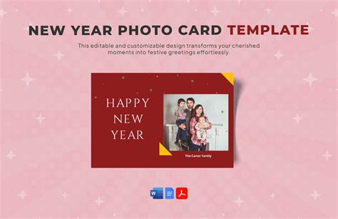 New Year Greeting Card Template in Word, PSD, Pages - Download | Template.net