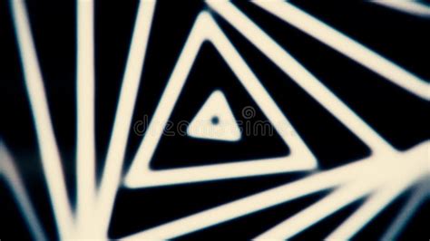 Optical Illusion of Black and White Triangles Getting Bigger, Seamless Loop. Animation Stock ...