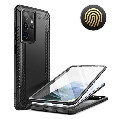 Clayco Xenon Series Case for Samsung Galaxy S21 Ultra 5G, [Built-in Screen Protector] Full-Body ...