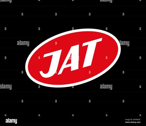 Jat Airways, rotated logo, black background Stock Photo - Alamy