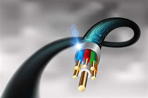 High speed fiber optic cable close up 681914 Vector Art at Vecteezy