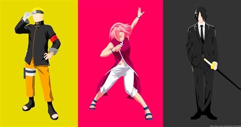 Minimalist, Short Hair, Naruto, Sasuke Uchiha, Pink Hair, Girl, Anime, Boy, Tie, Suit, Sakura ...