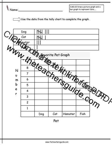 Reading and Creating Bar Graphs Worksheets from The Teacher's Guide
