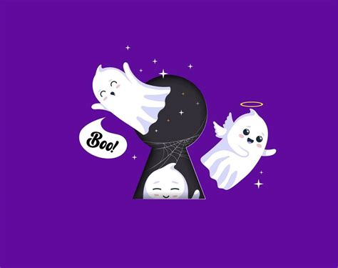 Cartoon Halloween kawaii ghosts flying keyhole 28637286 Vector Art at Vecteezy