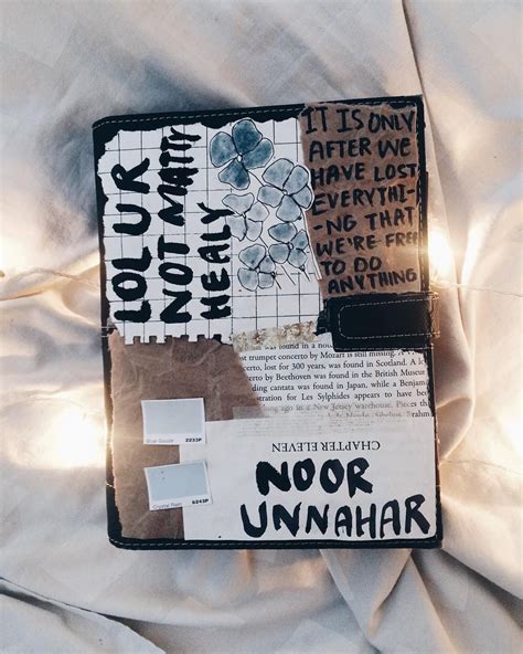 art journal cover by Noor Unnahar https://www.instagram.com/noor_unnahar… | Carátulas para ...