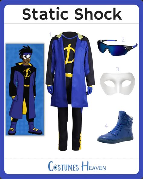 Static Shock Costume For Cosplay & Halloween 2024