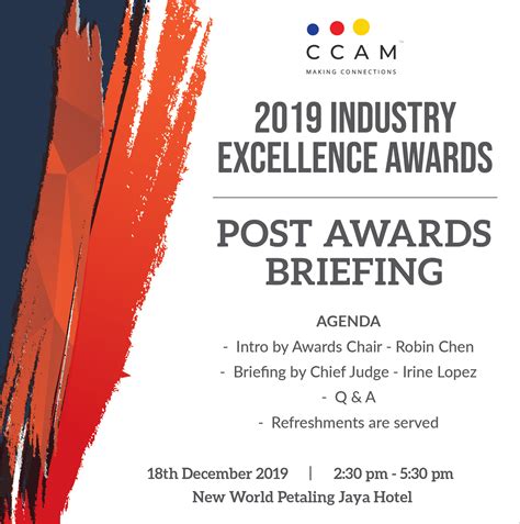 Post Awards Briefing 2019 - CCAM - Contact Centre Association of Malaysia