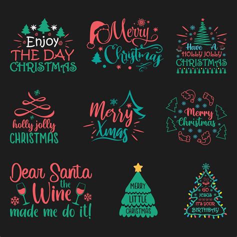 Merry Christmas Typography Vector 8585618 Vector Art at Vecteezy