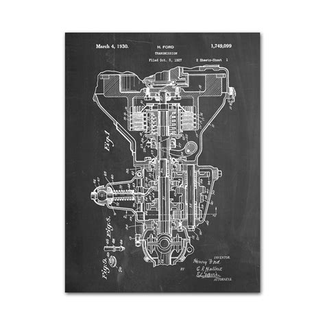 Transmission (Blueprint) - Patent Posters - Touch of Modern