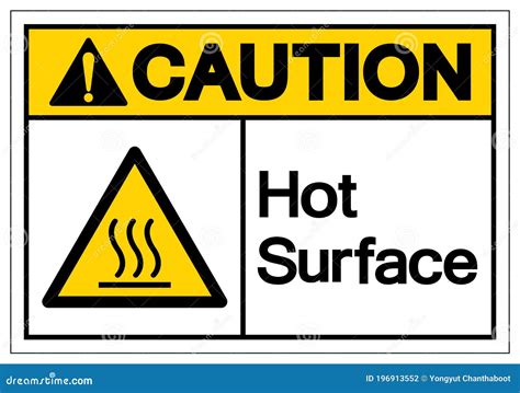 Caution Hot Surface Symbol Sign, Vector Illustration, Isolate on White ...