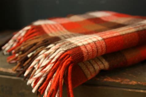 Vintage Pendleton Plaid Throw Blanket