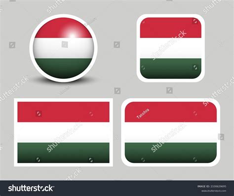 Flags Vector Hungary Vector Illustration Set Stock Vector (Royalty Free ...