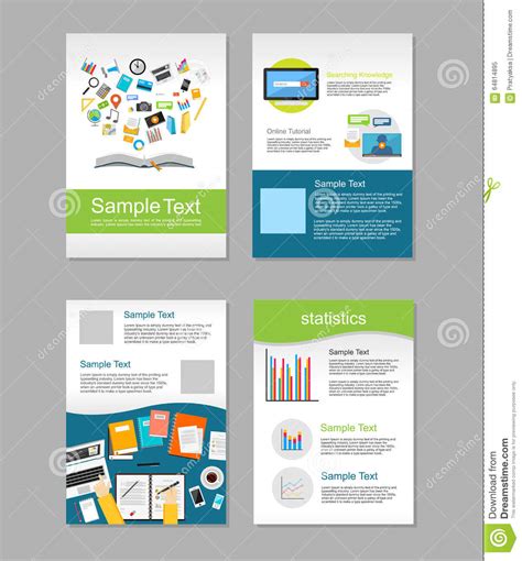 Set of Flyer. Brochure Design Templates. Education Infographic Concept ...