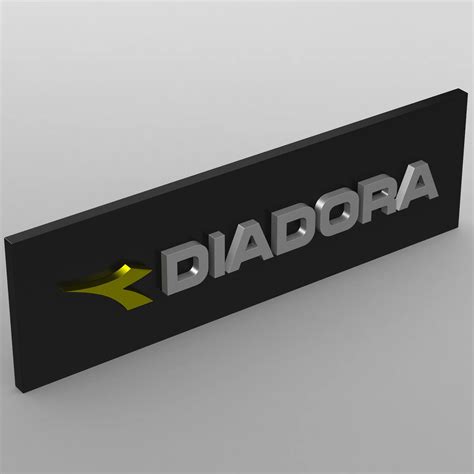 Diadora Logo - 3D Print Model by 3d_logoman