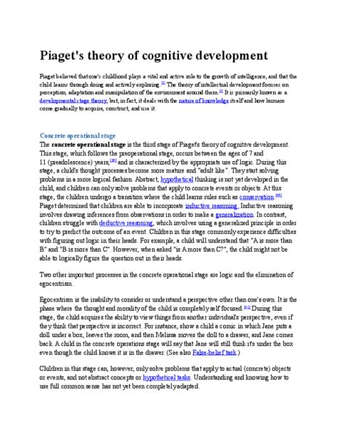 (DOC) Concrete Operational Stage (Jean Piaget) | Seri Puteh - Academia.edu