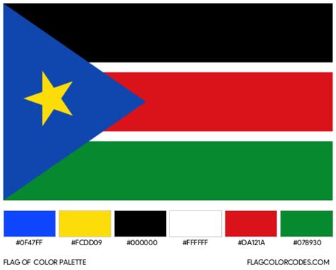 South Sudan flag color codes