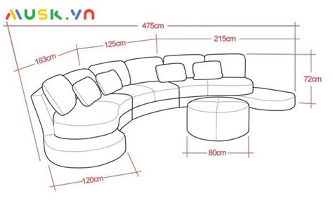 Thông số kích thước ghế sofa chuẩn cho mọi gia đình | Musk.vn