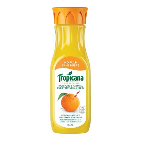 Tropicana Florida Orange Juice - No Pulp - 355ml | London Drugs
