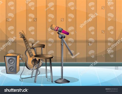 Cartoon Vector Illustration Interior Music Room Stock Vector (Royalty Free) 481469425 | Shutterstock