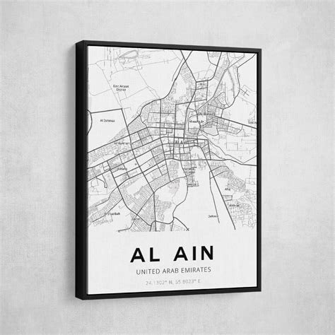 Al Ain City Map Wall Art