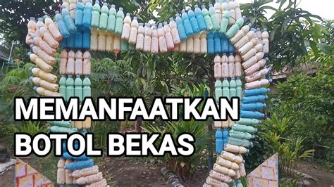 cara membuat hiasan taman dari botol bekas - YouTube