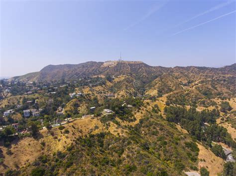 Hollywood Sign Aerial View, Los Angeles, CA, USA Editorial Photo ...