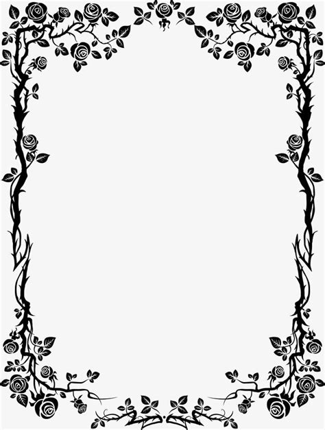 Transparent Flower Clipart Png Black And White - Rectangle Circle