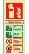 Photoluminescent Foam Fire Extinguisher ID Sign - Uk Fire Supplies