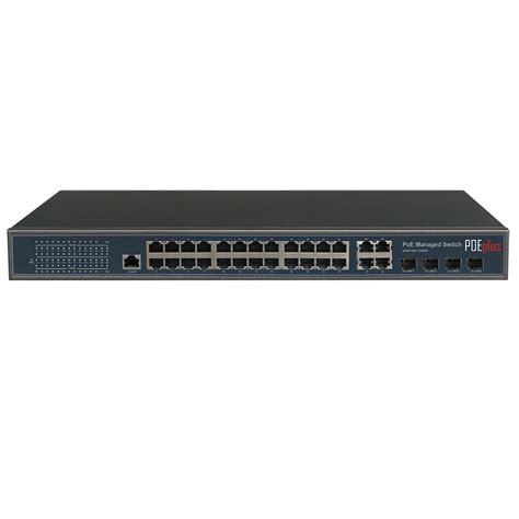 24 Port Gigabit Ethernet Switch 19& Rack Mounted Web Management Support ...