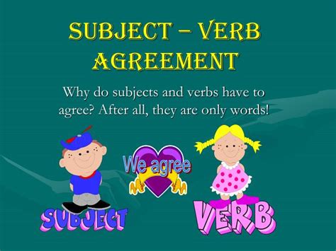 PPT - Subject – Verb Agreement PowerPoint Presentation, free download ...