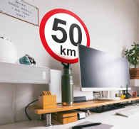 Customizable speed limit traffic sign stickers - TenStickers