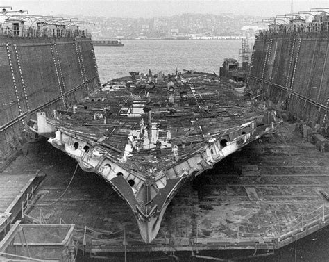 USS West Virginia being scrapped in dry dock [1000 x 797] : r/drydockporn