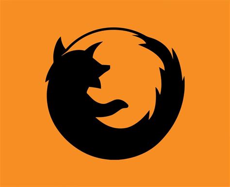 Mozilla Firefox Brand Logo Symbol Black Design Browser Software ...