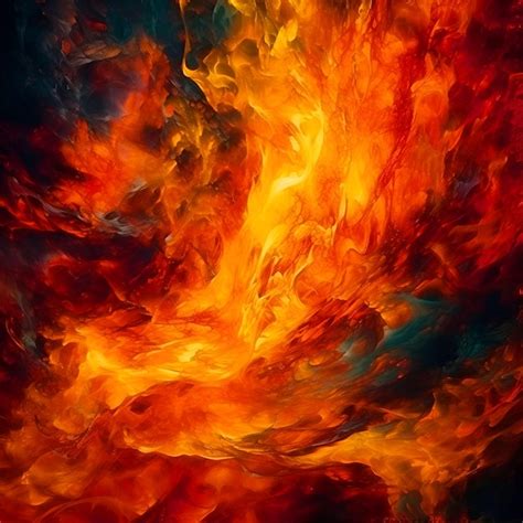 Premium AI Image | Abstract fire flames on black background Fantasy fractal texture Digital art ...