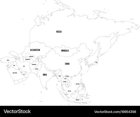 Outline Map Of Asia Continent - United States Map