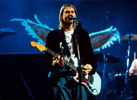 Kurt Cobain guitar blue - Rock And Roll Garage