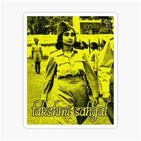 "Captain Lakshmi Sahgal" Sticker for Sale by ZuluHistoryTees | Redbubble